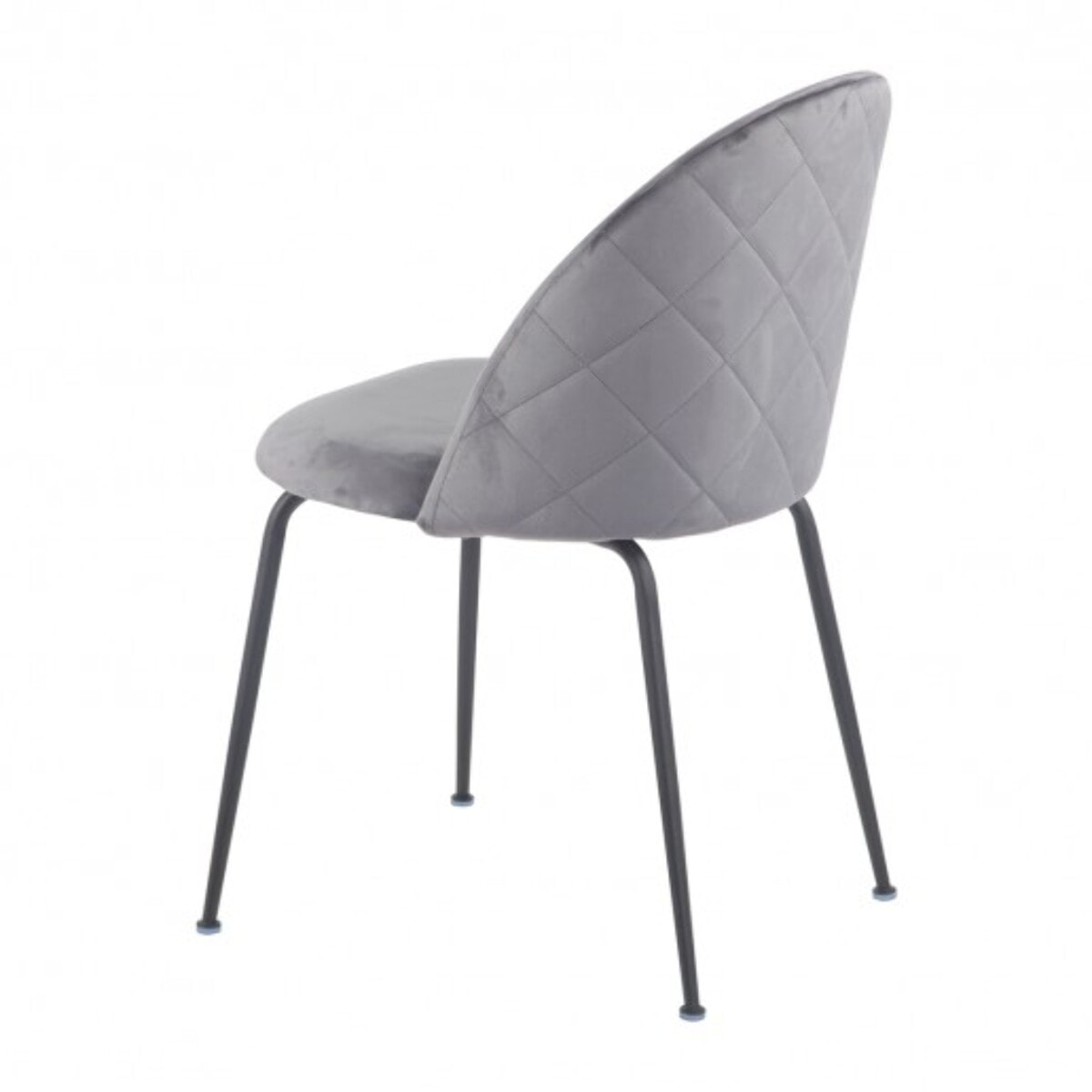 Chaise design en velours dossier capitonné - CLEA