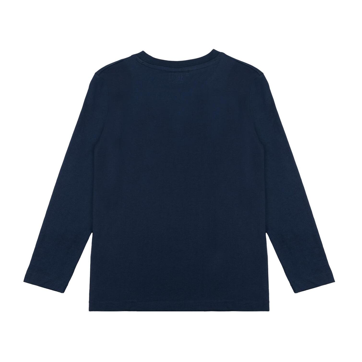 Camiseta básica de manga larga con logo grande de Leone 1947 para niños