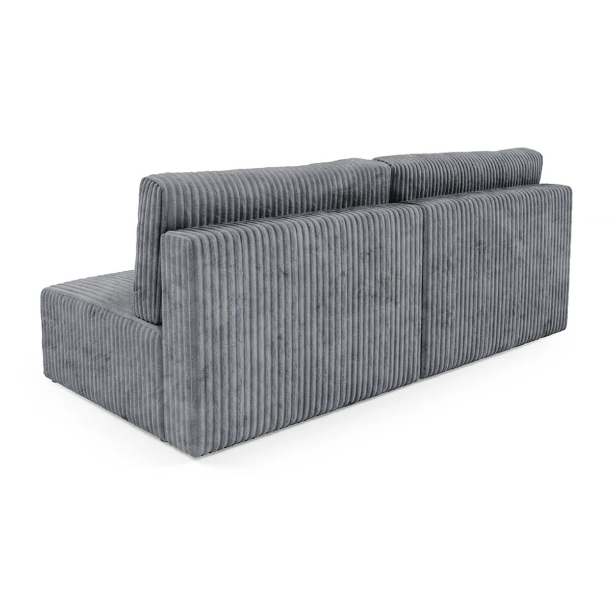 ELIOR - Canapé 3 places convertible en velours gris
