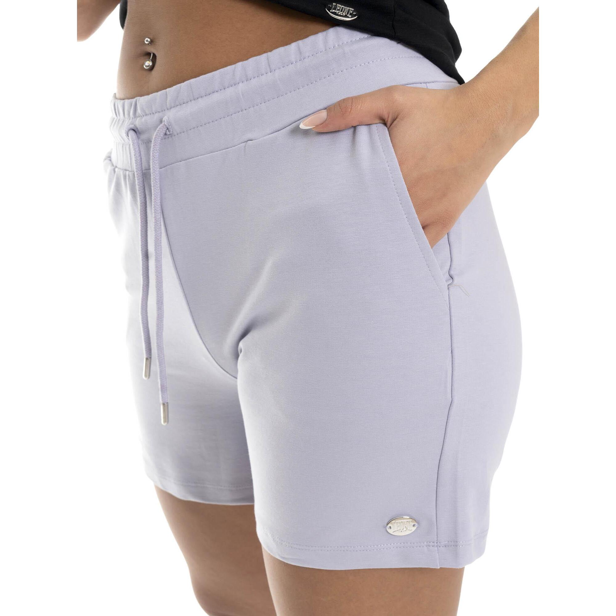 Pantalón corto de mujer Leone Basic de algodón elástico