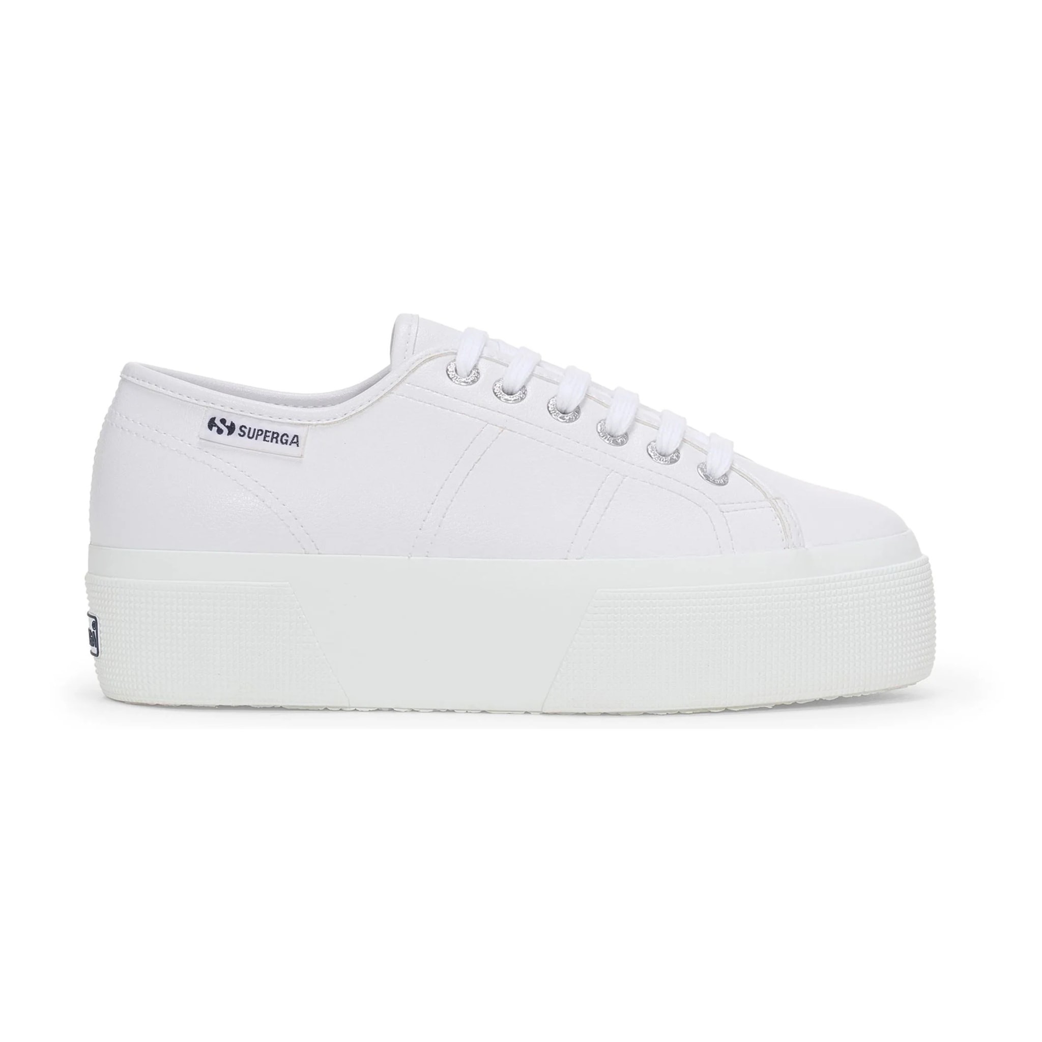 Superga - Scarpe da donna Donna Bianco - 3790 PLATFORM VEGAN TUMBLED MATERIAL LEGGERA