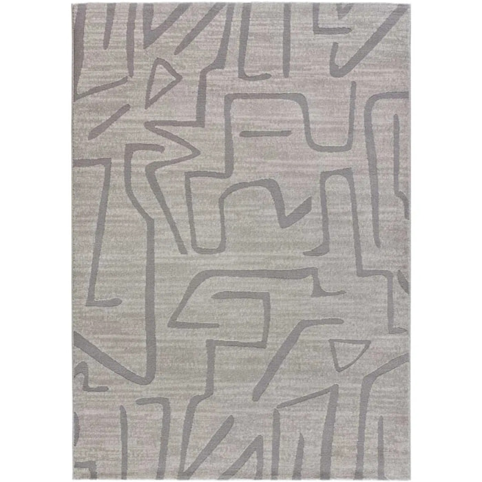 HL-AFRICA Alfombra estilo étnico de pelo corto en color plata, varias medidas disponibles