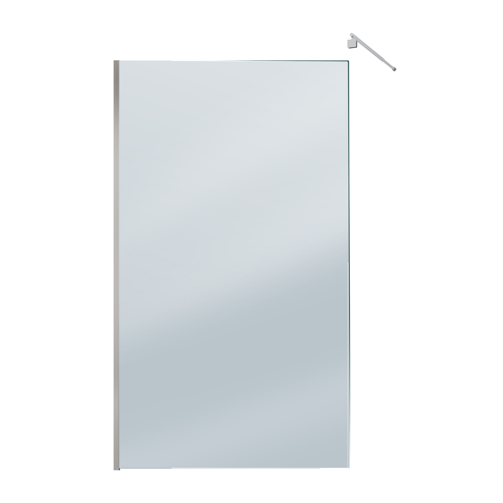 Paroi de Douche 120x200cm Verre Fumé 8mm - Barre de Fixation Extensible et Profil Chrome