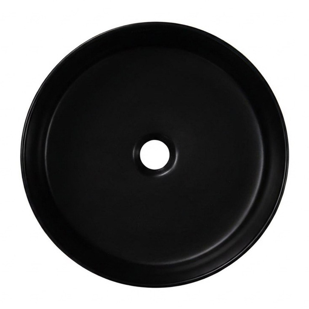 Vasque à poser ronde 36 cm hauteur 12,5 cm sans trop-plein noir mat PixL (CEPX3636BKM)