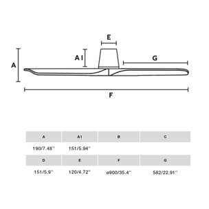 HEYWOOD TUB L Ventilador de techo blanco/pino