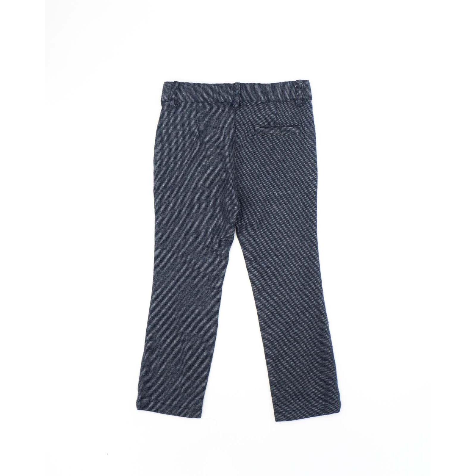 Pantalón largo estructura azul y gris