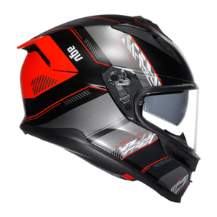 CASCO AGV K7 AGV E2206 MPLK KYBER MATT BLACK/RED