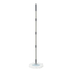 Set serpillère seau 7l + balai microfibre Stepa bleu et taupe