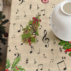 Nappe en résine Anti-tâches Christmas Partitura
