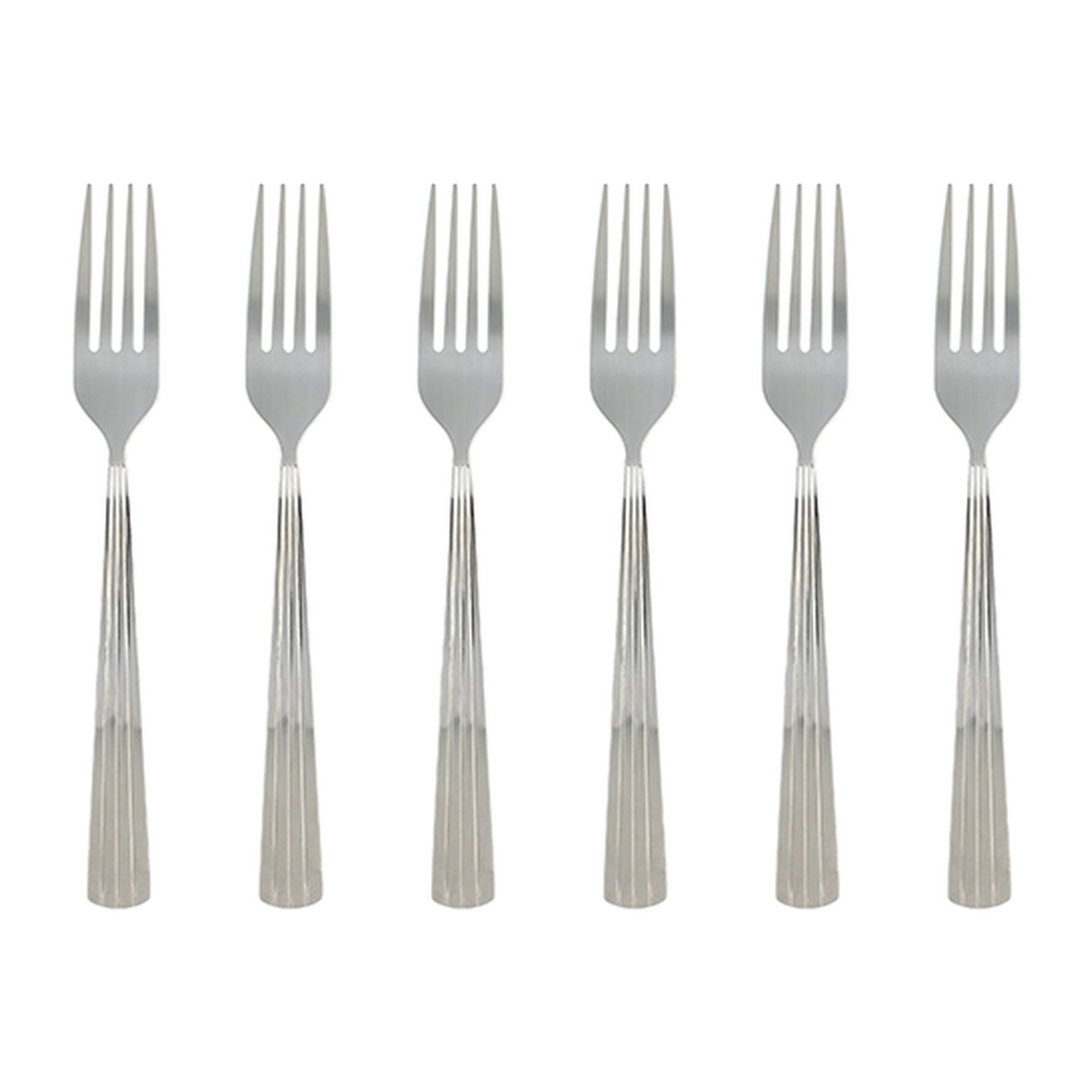 Lot de 6 fourchettes en acier inoxydable  LOUISE