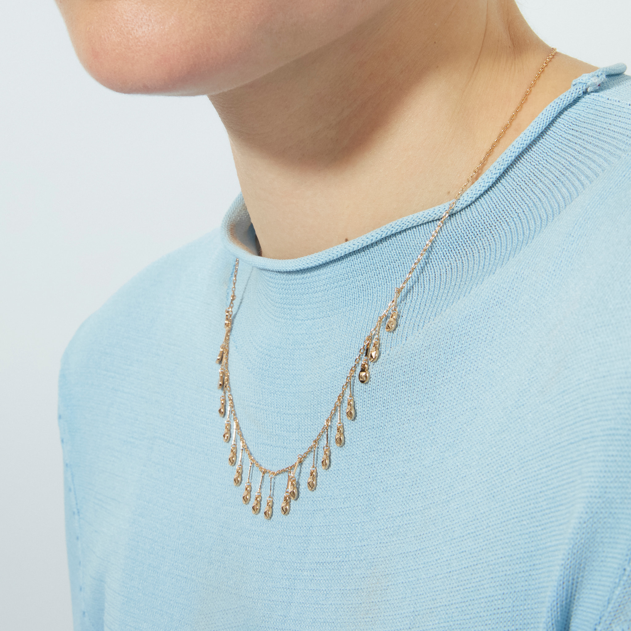 Collar Yaferth acabado oro rosa 18k