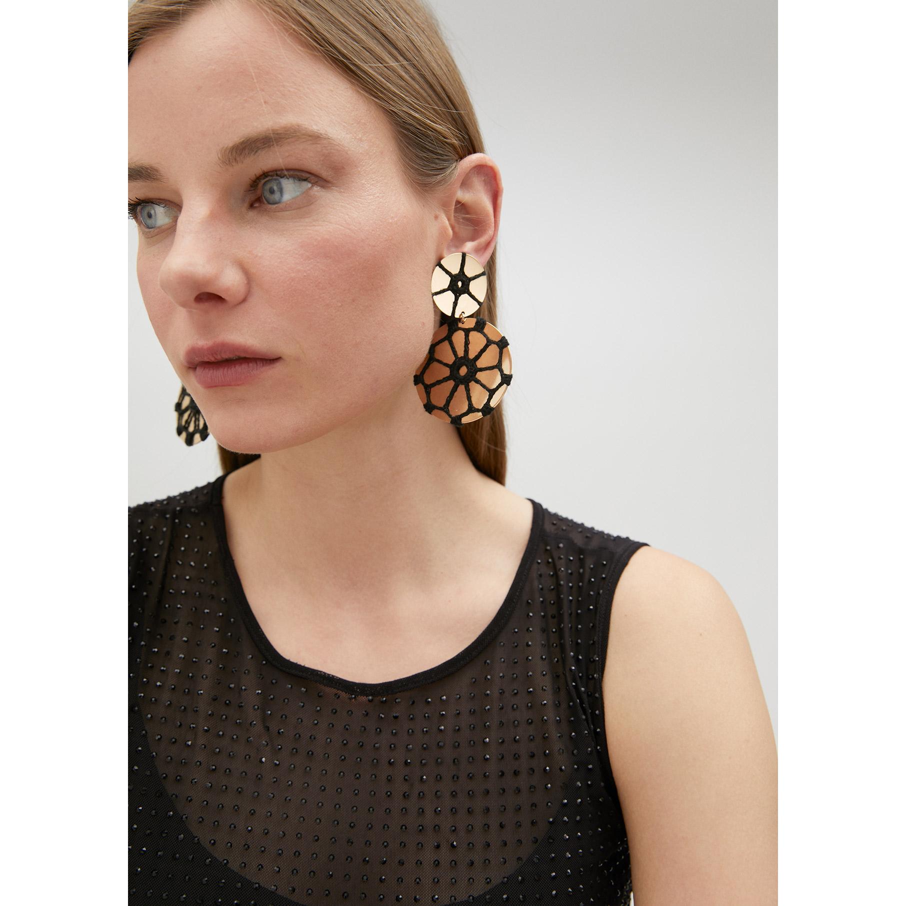 Orecchini metallo con crochet