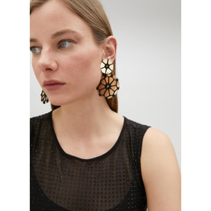 Orecchini metallo con crochet