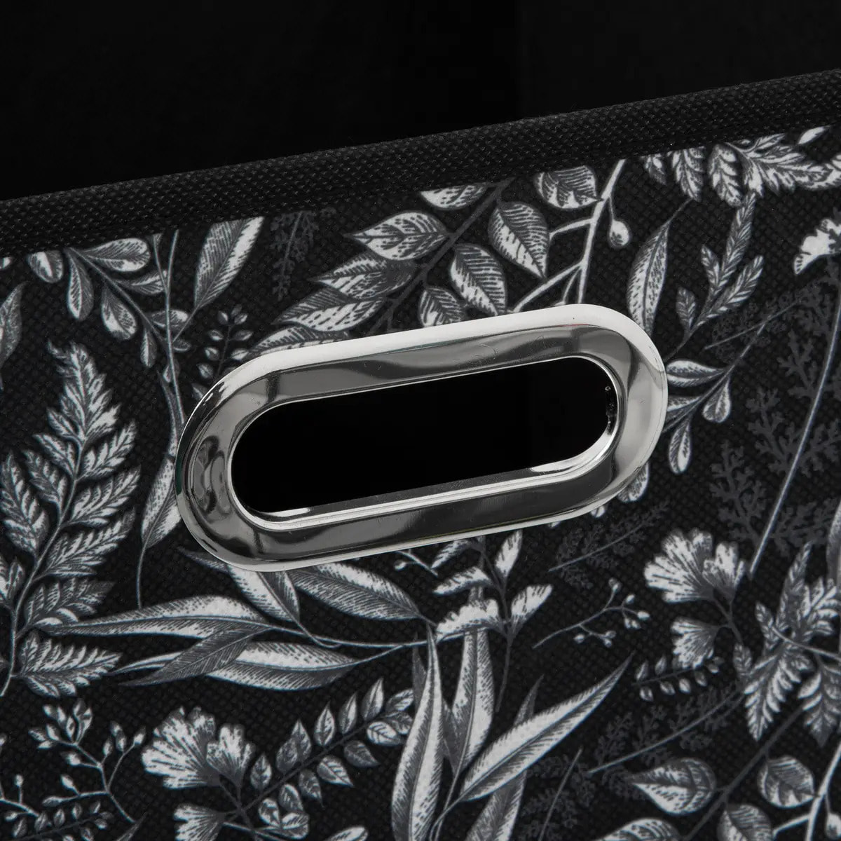 Panier tissu 31x31cm noir avec motifs "Mix 'n Modul"