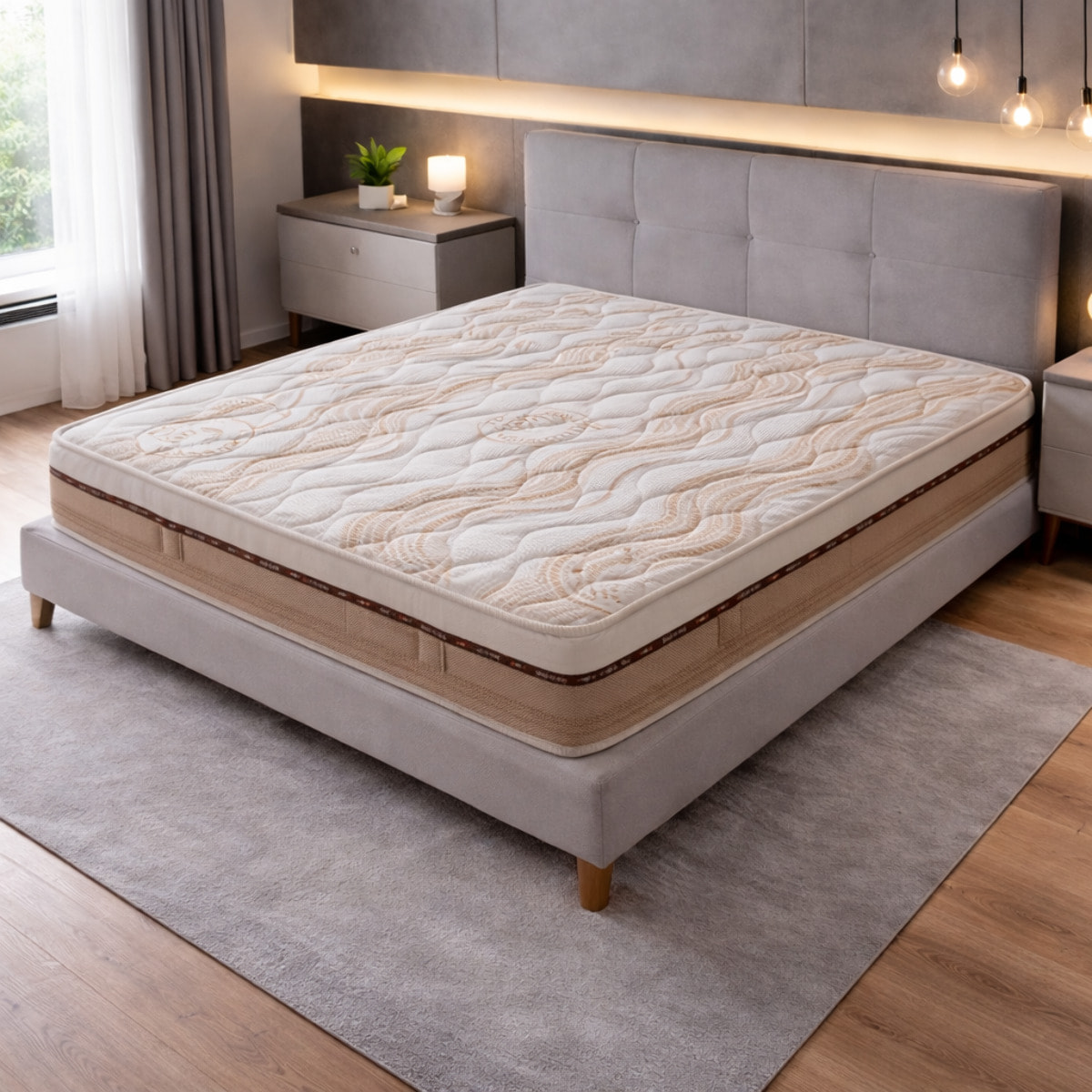 Materasso Saturno Matrimoniale 800 Molle Insacchettate e Memory Sfoderabile 160x200 (Antiacaro - Anallergico - Antibatterico - Ergonomico)