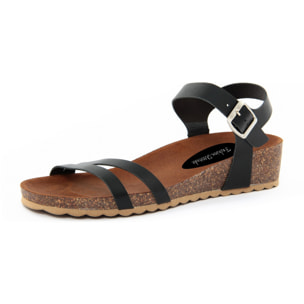 Sandalo flat Donna colore Nero