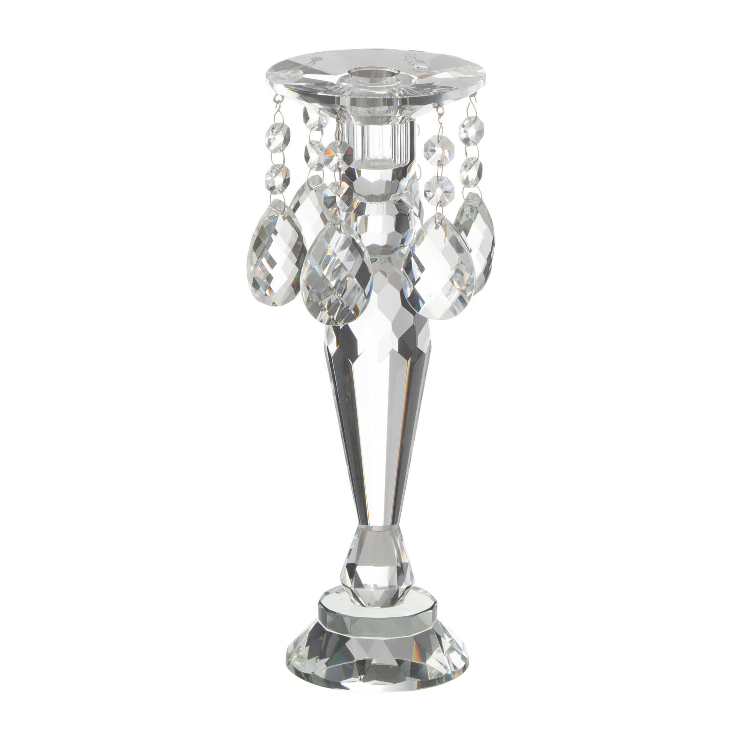 J-Line chandelier Louise - crystal - transparent - large