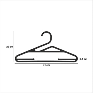 5 cintres antidérapants "Hang'Up" noir L41cm