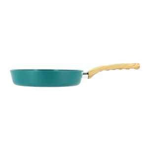 Poêle 20cm en aluminium recyclé bleu canard - tous feux COLORAMA