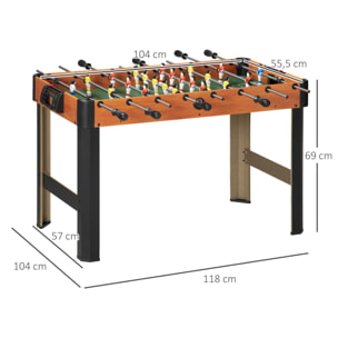 Futbolín para Niños de 7+ Años con 2 Bolas 8 Asas 22 Jugadores 118x104x69 cm