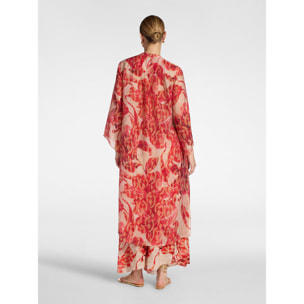 Elena Mirò - Vestido largo estampado - Rojo