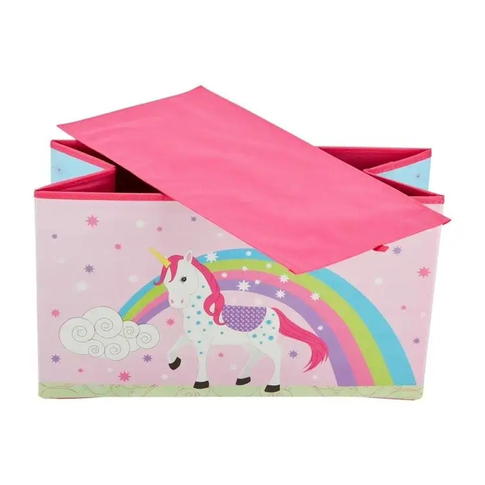 Caja de almacenamiento MDS con tela no tejida, diseño unicornio 60x30x35cm
