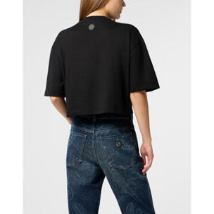 PHILIPP PLEIN Cropped T-Shirt Tattoo Strass