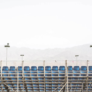 Affiche photo stade de foot. scenes from eilat 2018 Affiche sous cadre bois