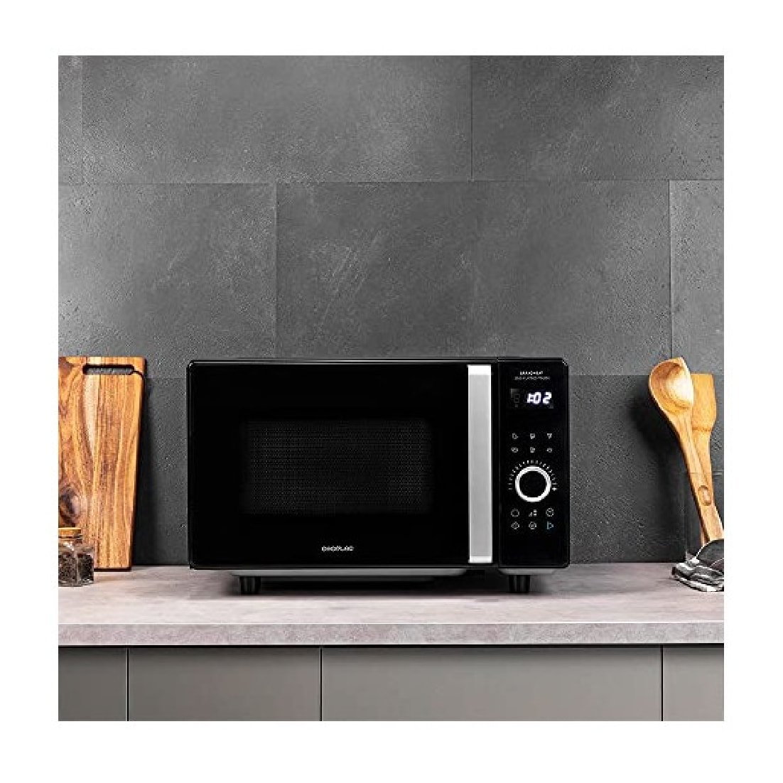 Cecotec Micro-ondes sans plateau GrandHeat 2500 Flatbed Touch Black