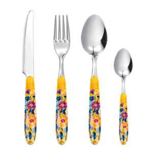 Service 24 couverts Excelsa – Kimono, Acier Multicolore