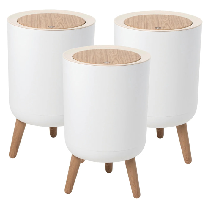 3 Poubelle de salle de bain push MALMO 7