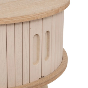 Table basse 2 portes "Nysos" beige 60x60x40,7cm