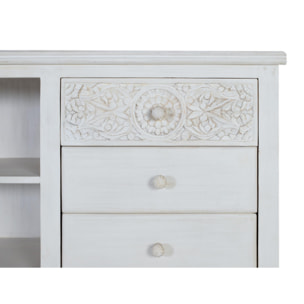 Mueble TV de Madera de Mango 180 Cm Estilo Vintage Contemporáneo