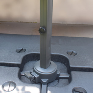 TARGA Parasol déporté et rotatif diamètre 3,5 m terracotta