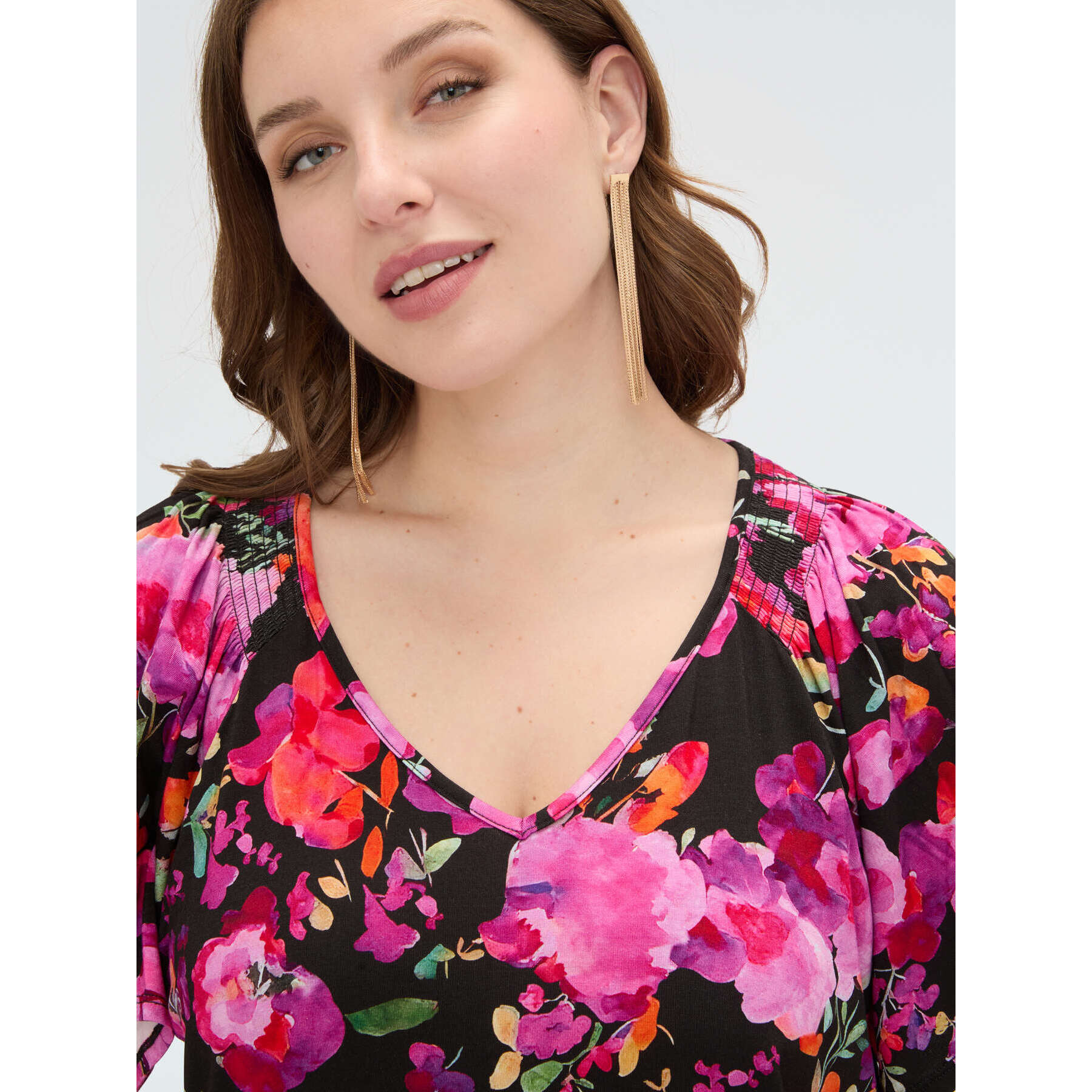 Fiorella Rubino - T-shirt in jersey viscosa con stampa - Nero