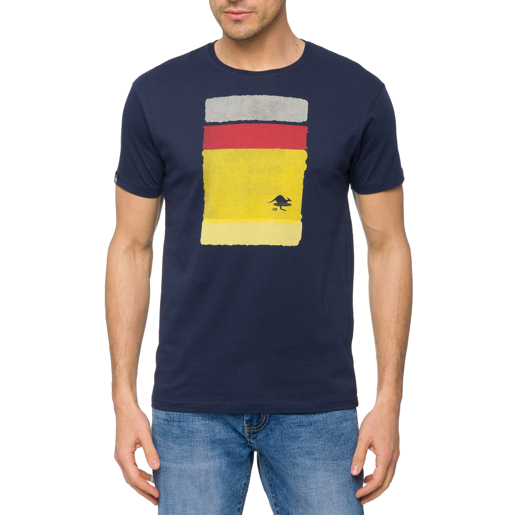 T-shirt in cotone 150 gr Hot Buttered Barrell Colore Blu Navy.