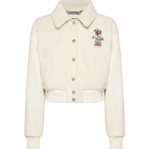 PHILIPP PLEIN Leather Bomber TEDDY