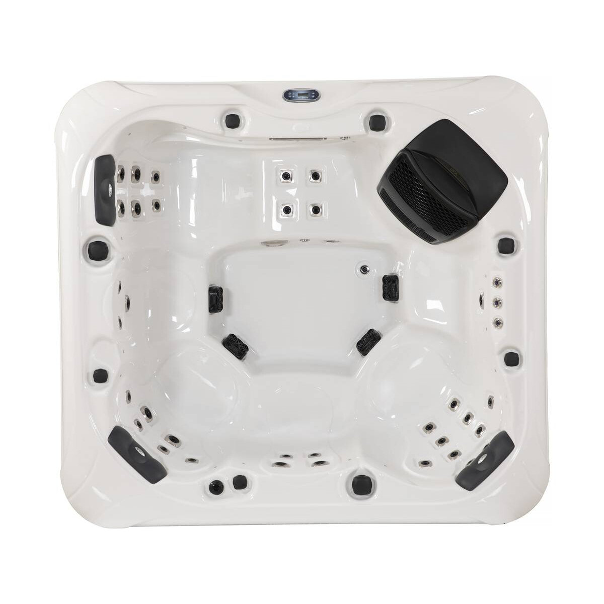 Spa LED "Bora-Bora" - 6 places - Cuve blanche - système Balboa -  Enceintes bluetooth intégrées