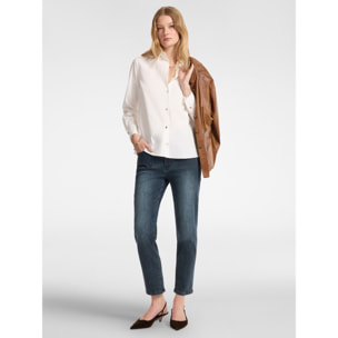 Elena Mirò - Camicia in tessuto stretch - Bianco