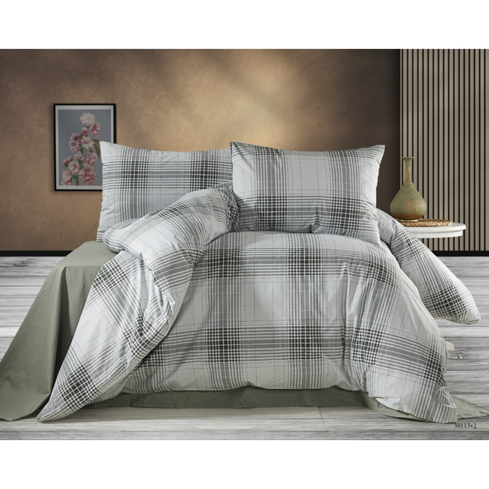 Parure housse de couette et taie(s) oreiller 100% Coton