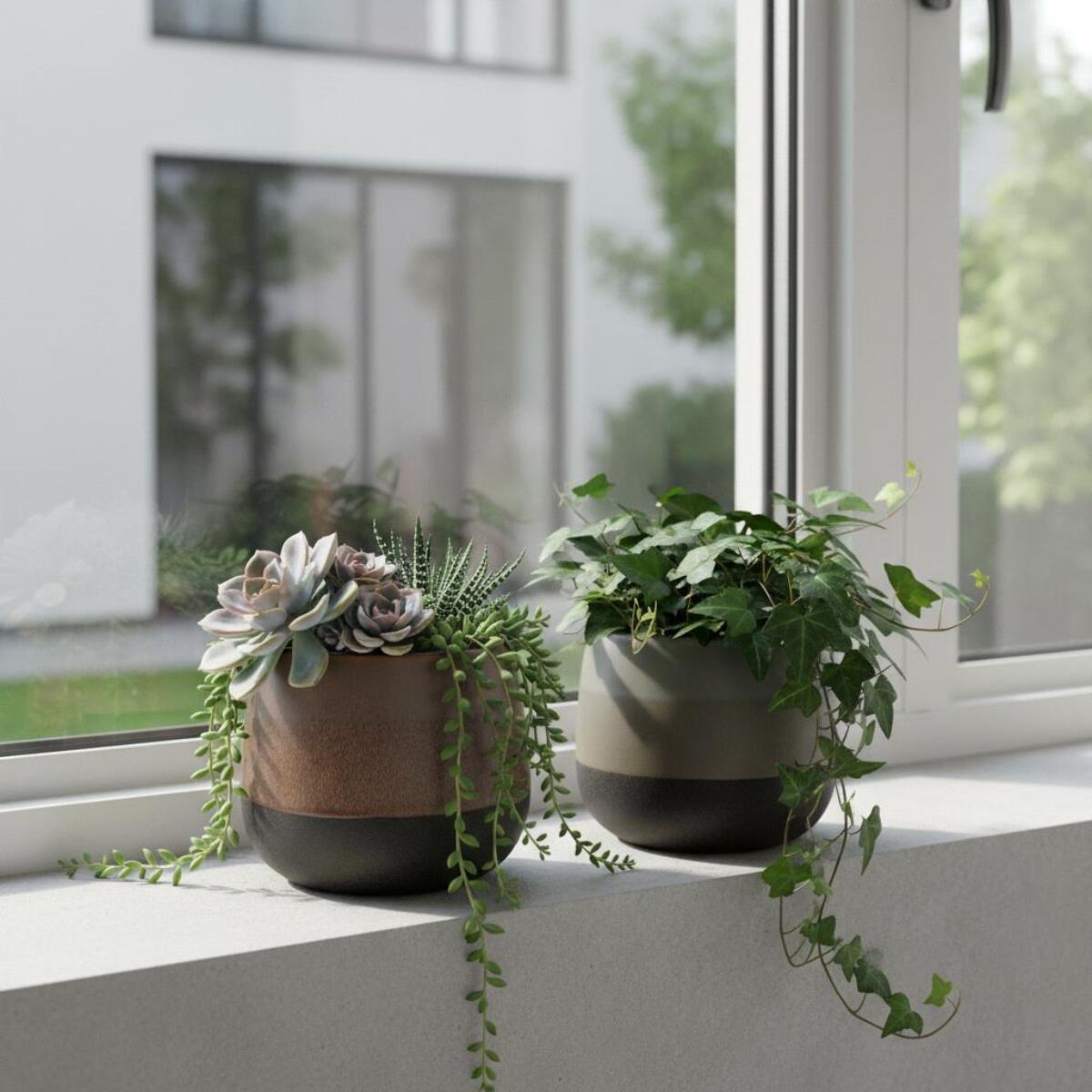 Set 2 cachepot - 15xH13x15cm - Pezzi 2 - Bianchi Dino SpA