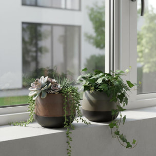 Set 2 cachepot - 15xH13x15cm - Pezzi 2 - Bianchi Dino SpA