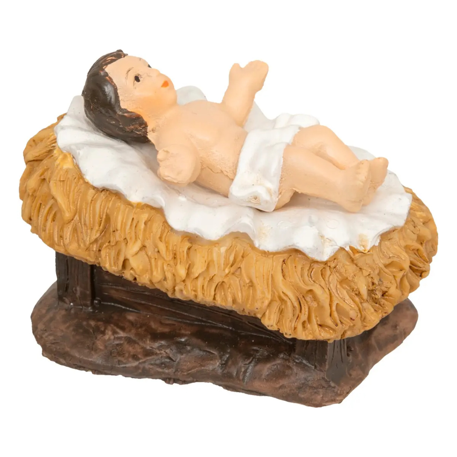 Crèche de Noël avec 8 santons 35x23,5cm résine