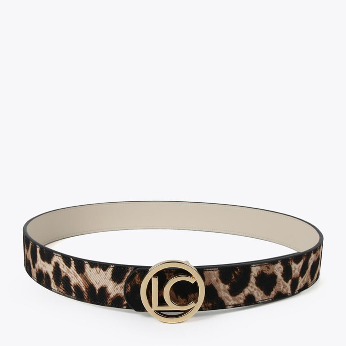 Cintura double face stampa animalier LC