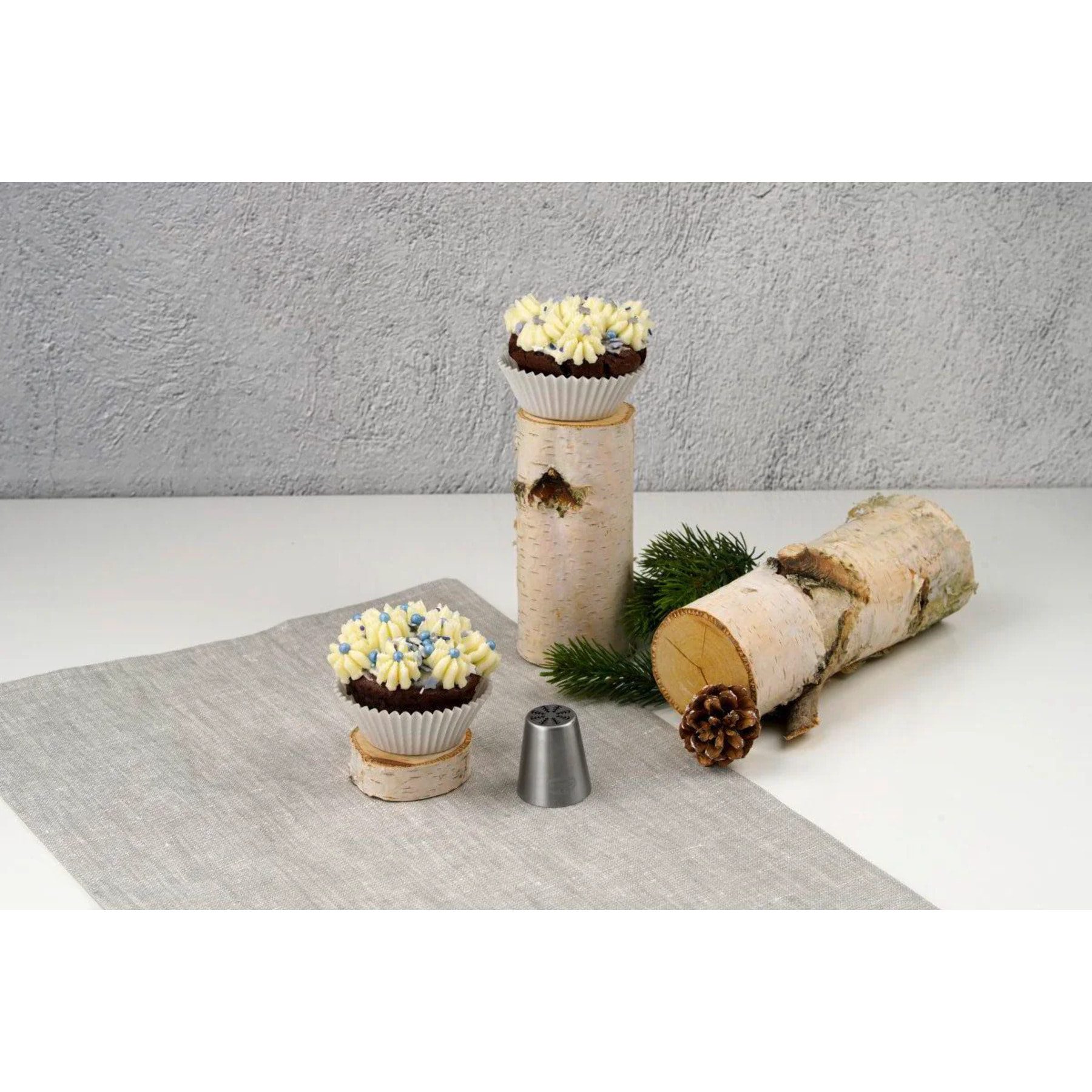 Lot de 4 poches à douille et embout cristal de glace en inox Dr.Oetker Baker Edition