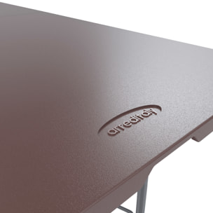 Tavolo Tavolino Pieghevole In Dura Resina Set Birreria Facile Trasporto Con Maniglie Giardino Campeggio Terrazzo Fiere Sagre 180x74x74 cm Marrone