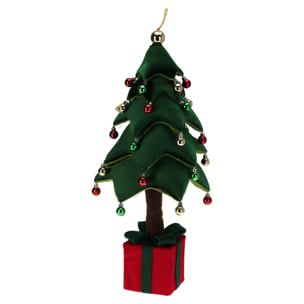 árbol de navidad luminoso con 25 leds y base en forma de regalo 25x25x70cm