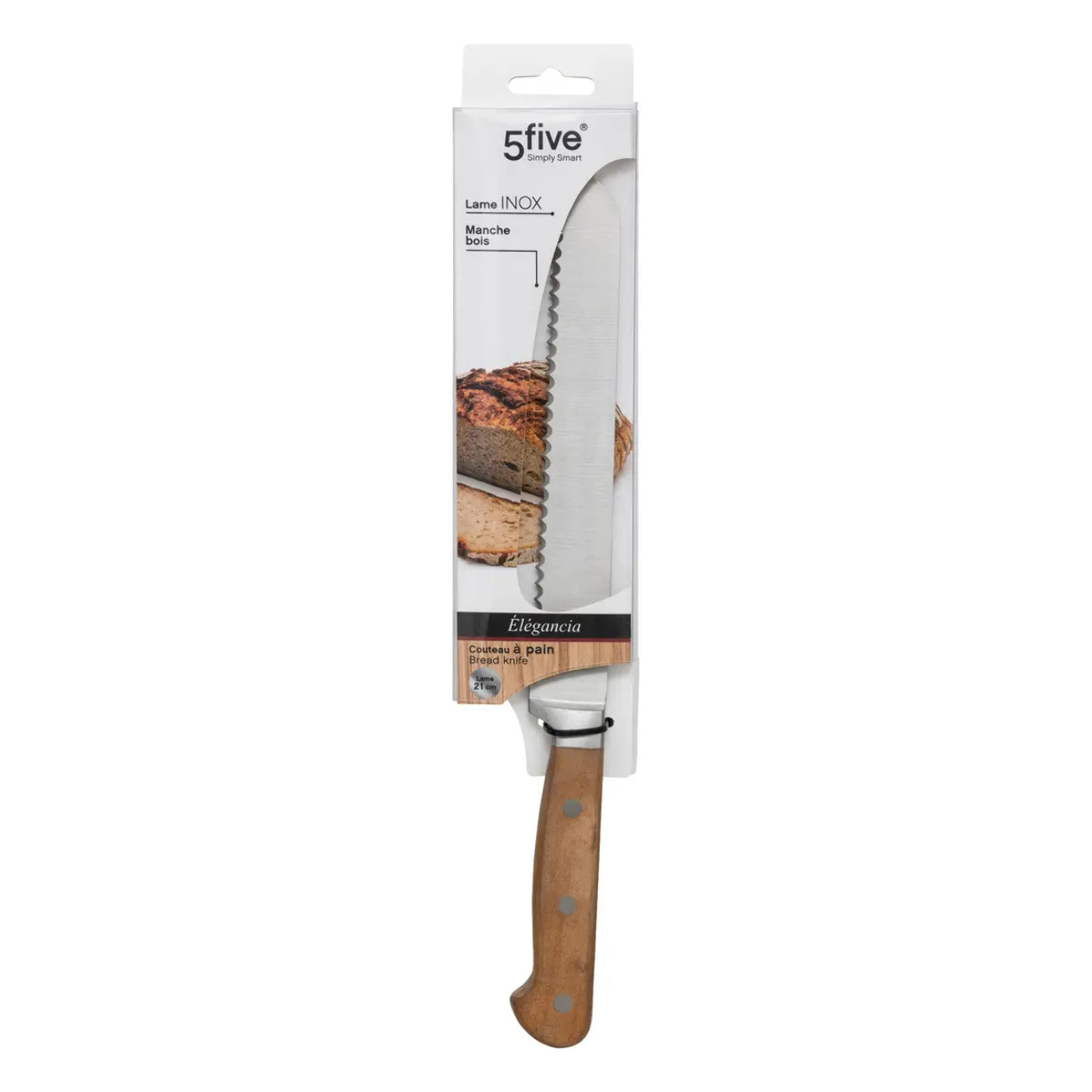 Couteau à pain acier "Elegancia" lame 20,5cm