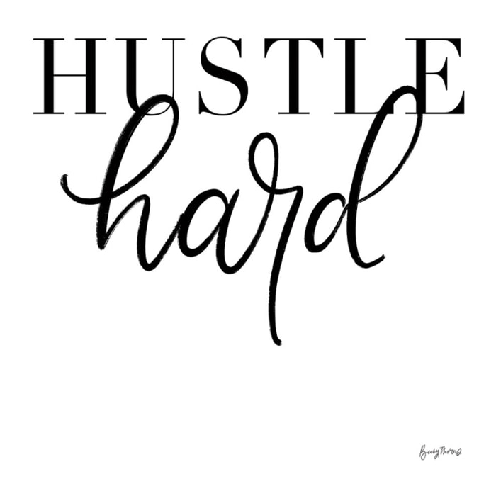 Tableau citation hustle hard Toile imprimée