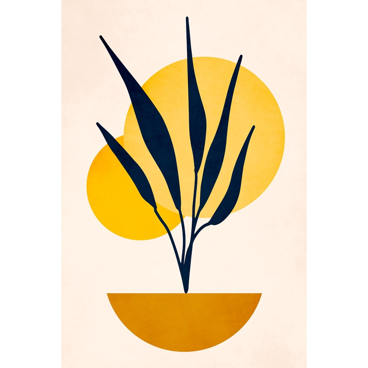 Tableau dessin plante cubique Tableau alu Dibond